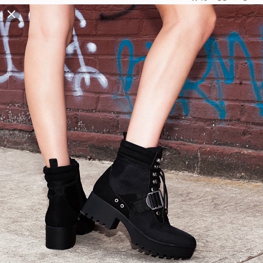 Steve Madden Grady Black Combst Moto Boot NEW - Picture 2 of 8